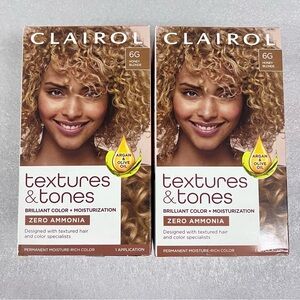 CLAIROL Textures & Tones Permanent Hair Color # 6G Honey Blonde 3 Pack